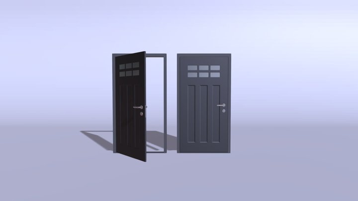 Front entrance door Free low-poly 3D model 3D Model