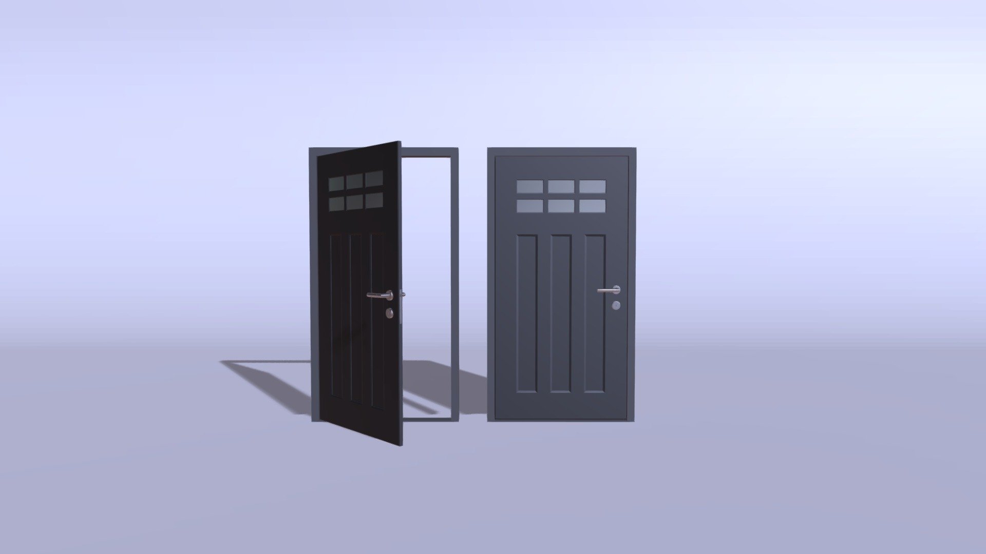Front entrance door Free low-poly 3D model