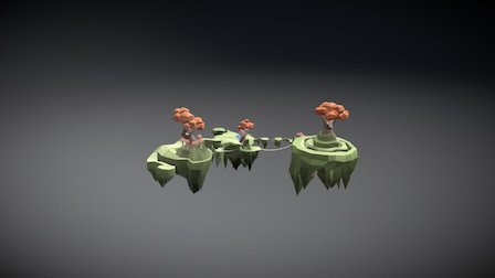 Low-Poly Floating Islands_JS 3D Model