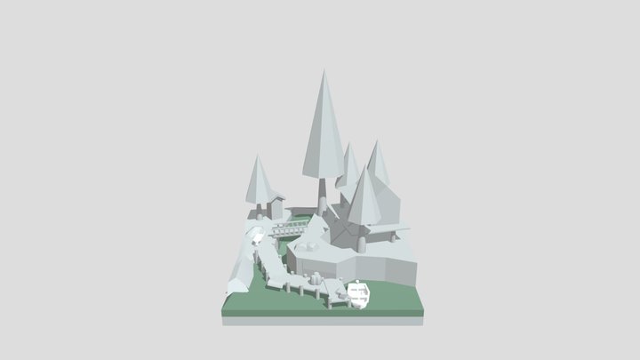 By the ocean - Bllockout 3D Model