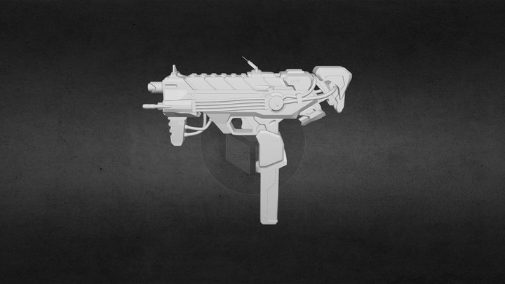 Overwatch Sombra SMG - No Material 3D Model