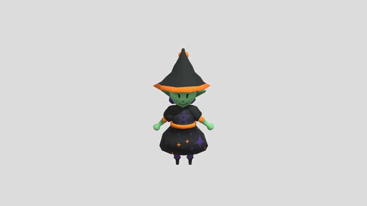 Little Witch 3D Model