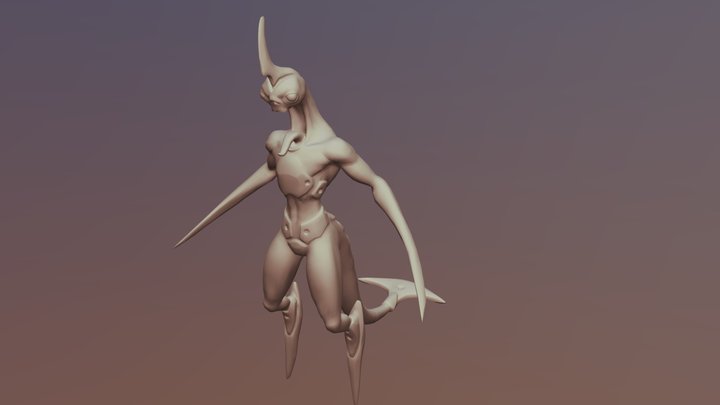 Low Poly GHOUL 3D Model