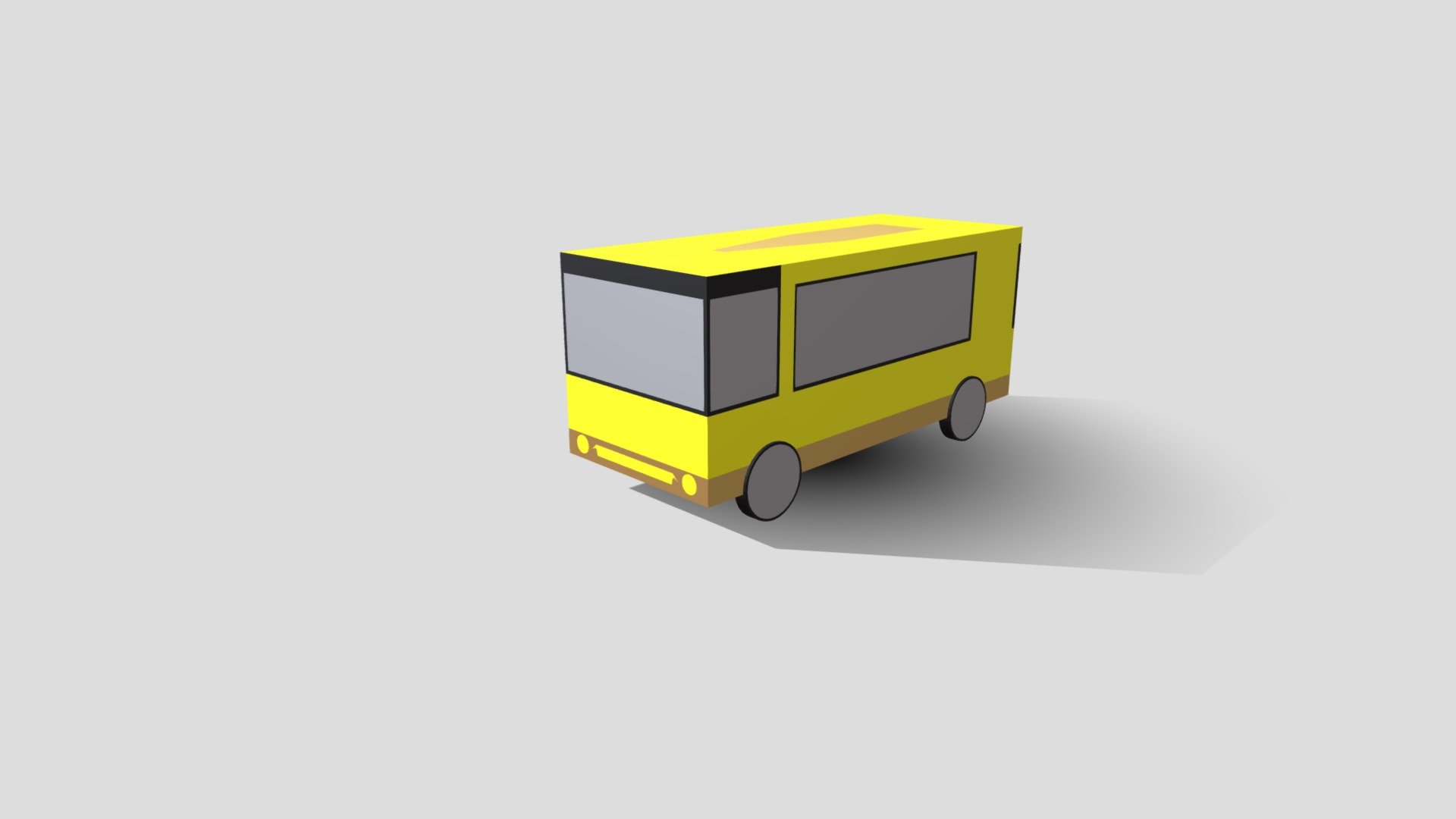 Cartoon Yellow Bus Download Free 3d Model By Sba Stuff Sbastuff