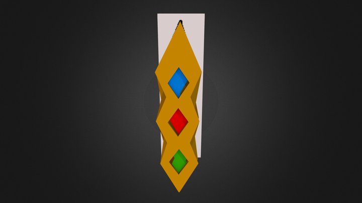 Trio Badge 3D Model