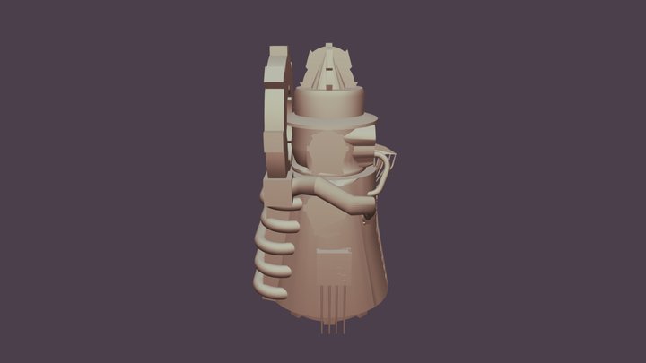 Steampunk King - Chess piece
