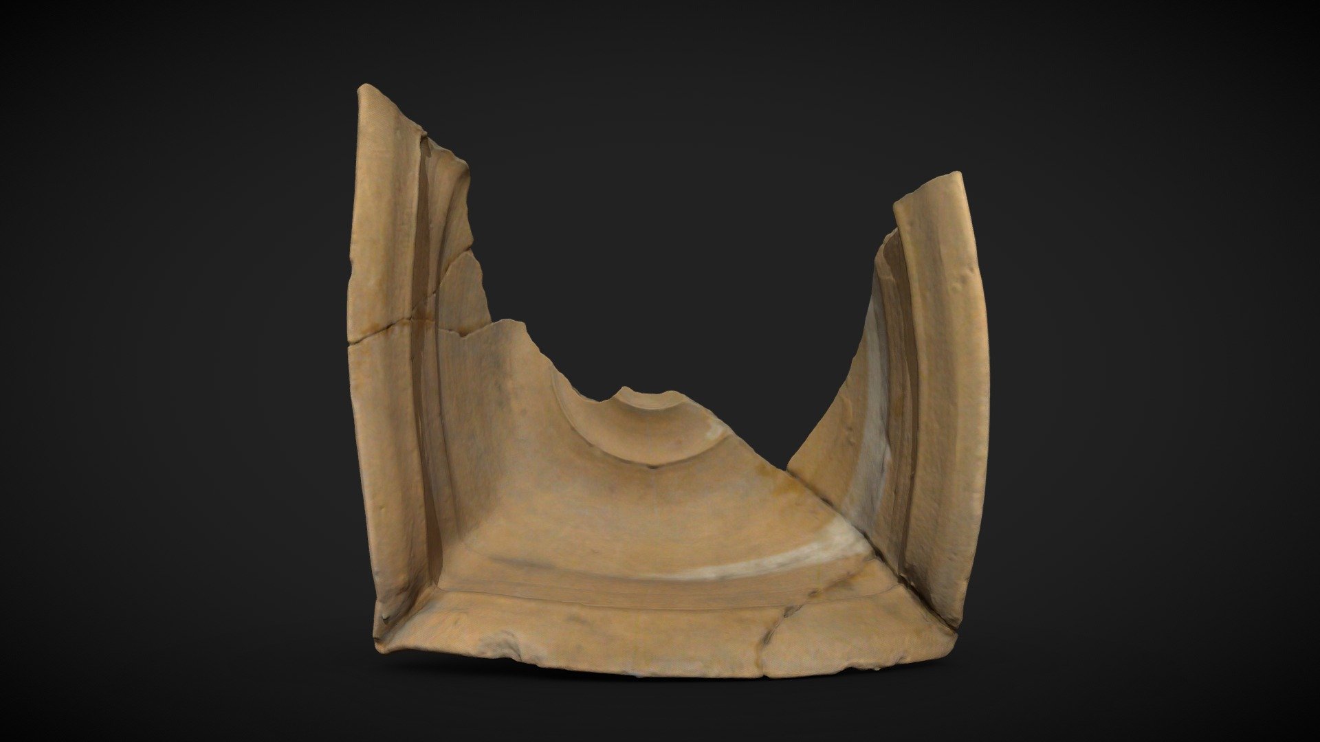 Bowl tile with sharp-edged mouthe — Sketchfab embed 3D viewer