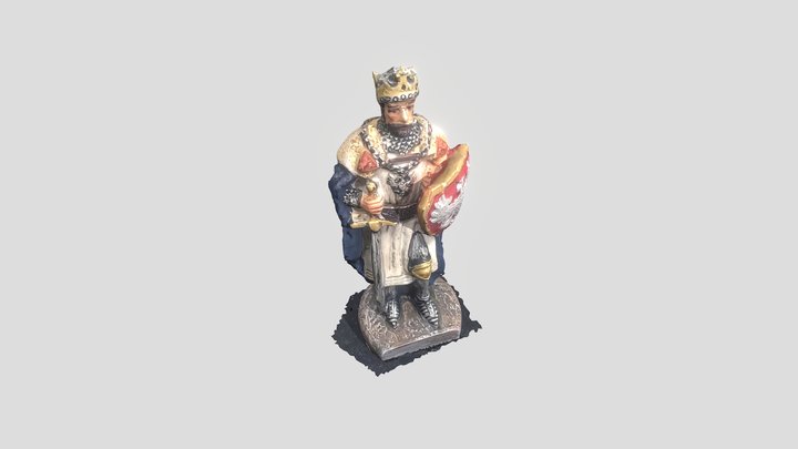 Painted King Figure 2 3D Model