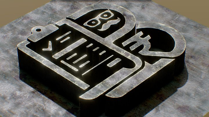 BizBabu Logo Metal – Modello 3D gratuito STL