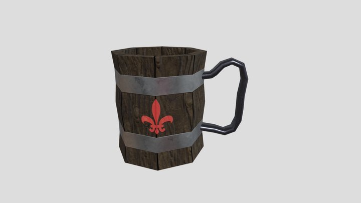 Wooden Mug 3D Model