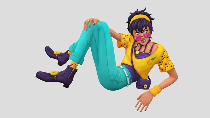 Jjba Narancia Fanart 3D Model