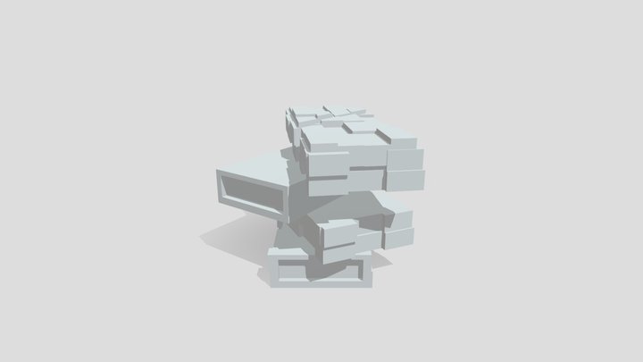 Cube Stack 3D Model