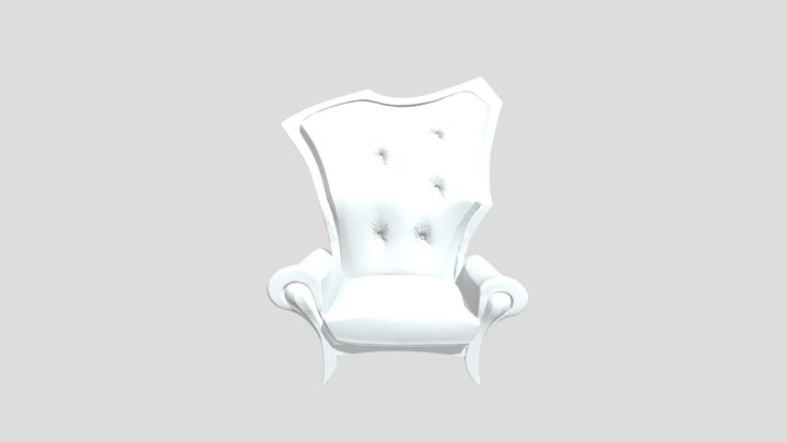 Fantasy Game Armchair_Generated with Hitem3D