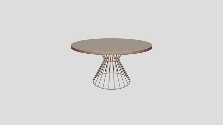 Simple Coffee Pot Round Table Export 3D Model