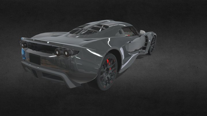 Hennessy Vehnom GT 2010 fully rigged free 3D Model