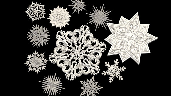 star snowflake 3D Model