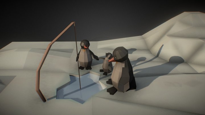Penguin Dinner 3D Model