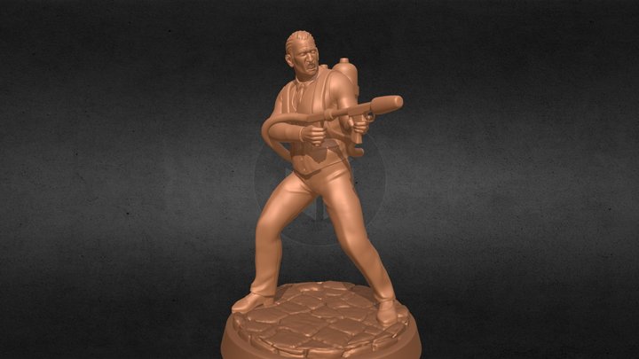 Man lamethrower 3D Model