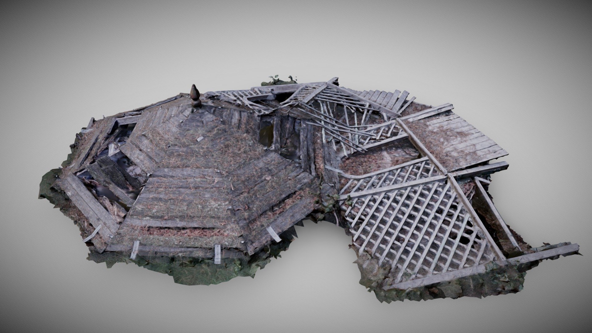 Destroyed Garden House [3D Scan]