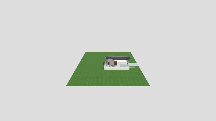 Modern House scene 3D Model