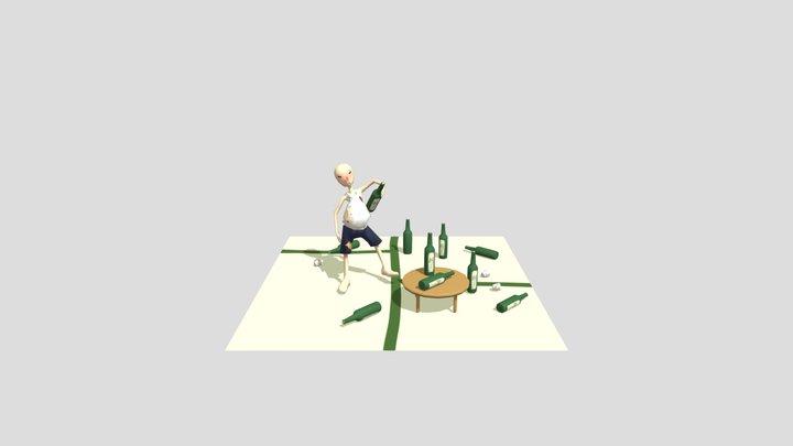 失落老人 3D Model