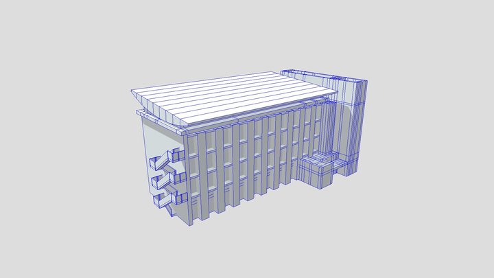 Building M, AGU Sagamihara Campus (LOD2-3) 3D Model