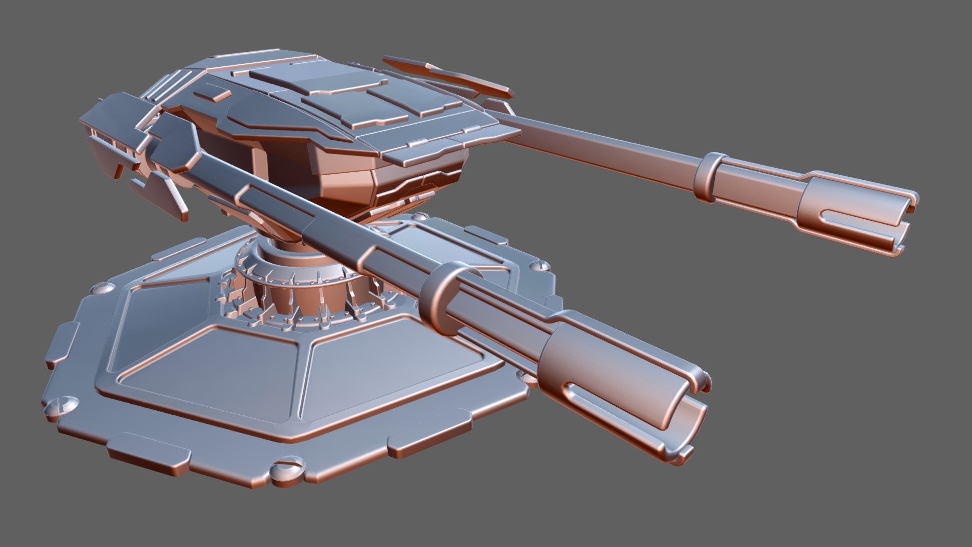 SciFi Turret Download Free 3D Model By Overlord art f73cd05 Sketchfab