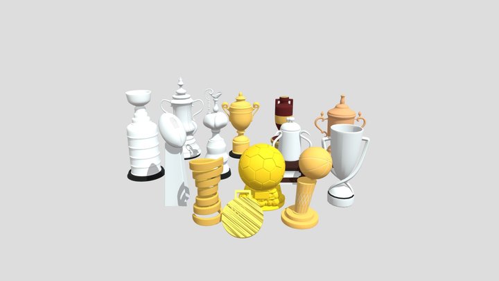 World’s Top and Most Expensive Trophies 3D Model