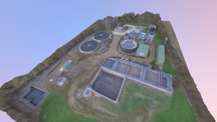 Water Treatment Plant 3D Model 3D Model
