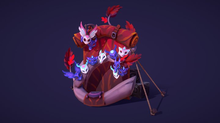 The Wandering Mask Merchant 3D Model