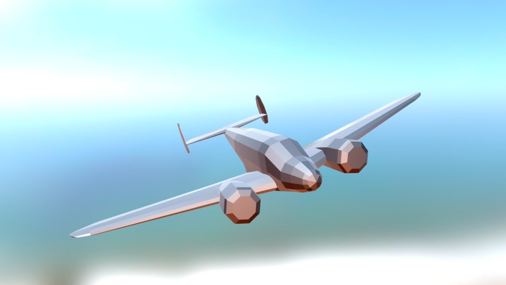 Low-poly Beechcraft Model 18