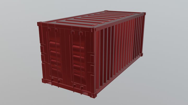 Cargo Container (Low Details) 3D Model