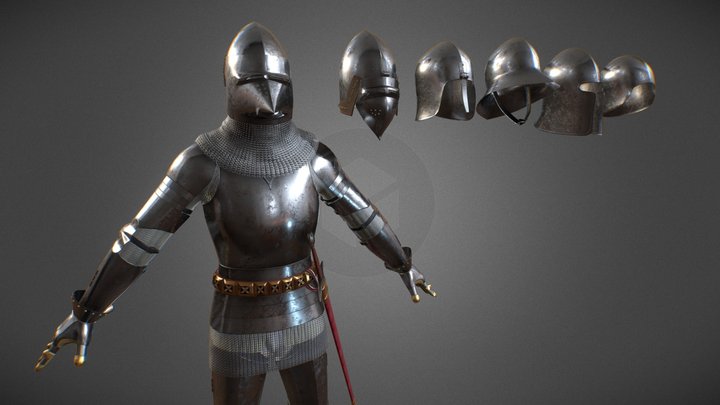 Early 15th Century English Armor 3D Model