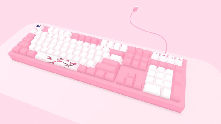 Sakura Keyboard 3D Model