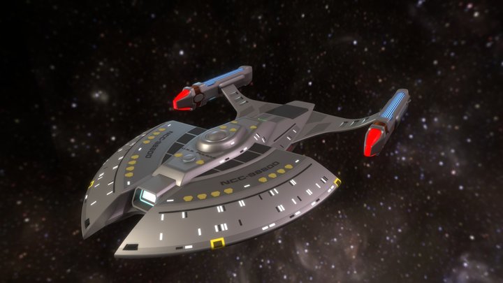 Pulsar Class Starship 3D Model