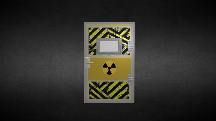 Low Poly Radioactive Containment Door 3D Model