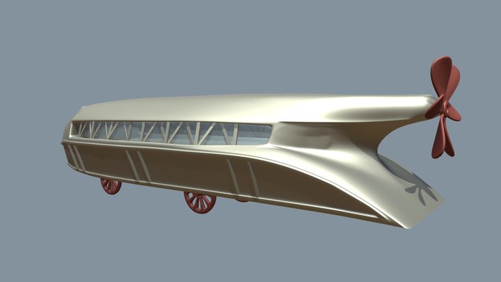 Zeppelin Bus Toy 3D Model
