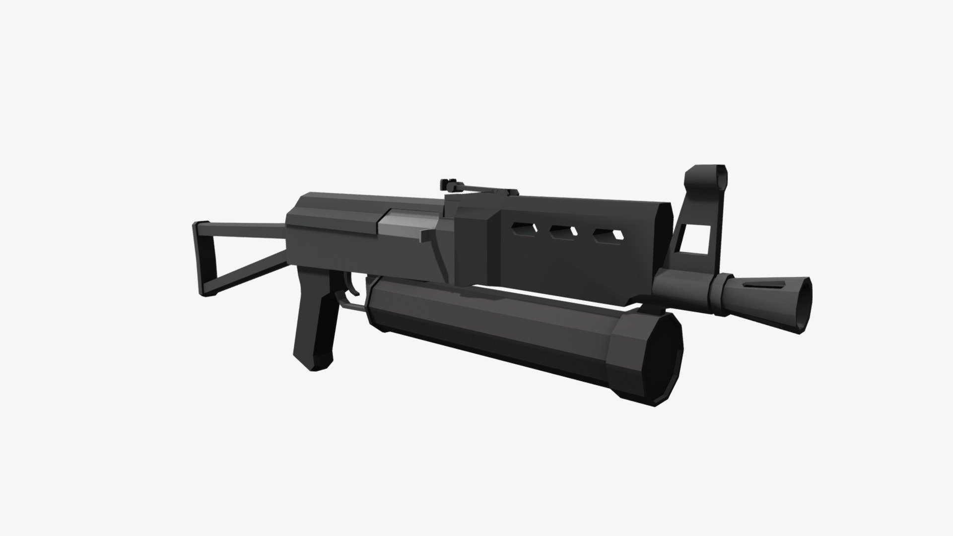 Low Poly Pp-19 Bizon - 3d Model By Samanthacford [f74380d] - Sketchfab