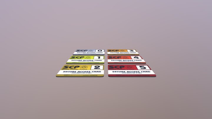 Keycards All 3D Model