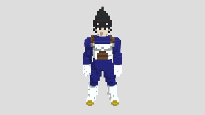 Vegeta Voxel 3D Model