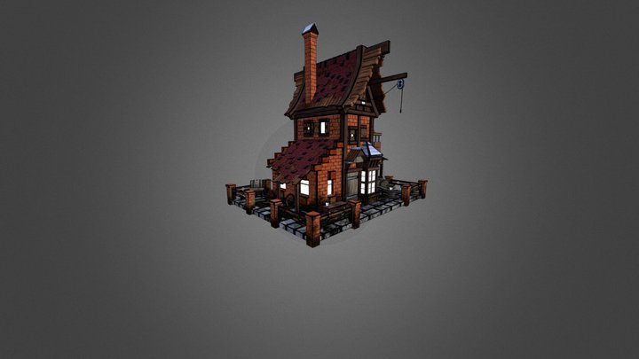 Old tavern/shop building 3D Model
