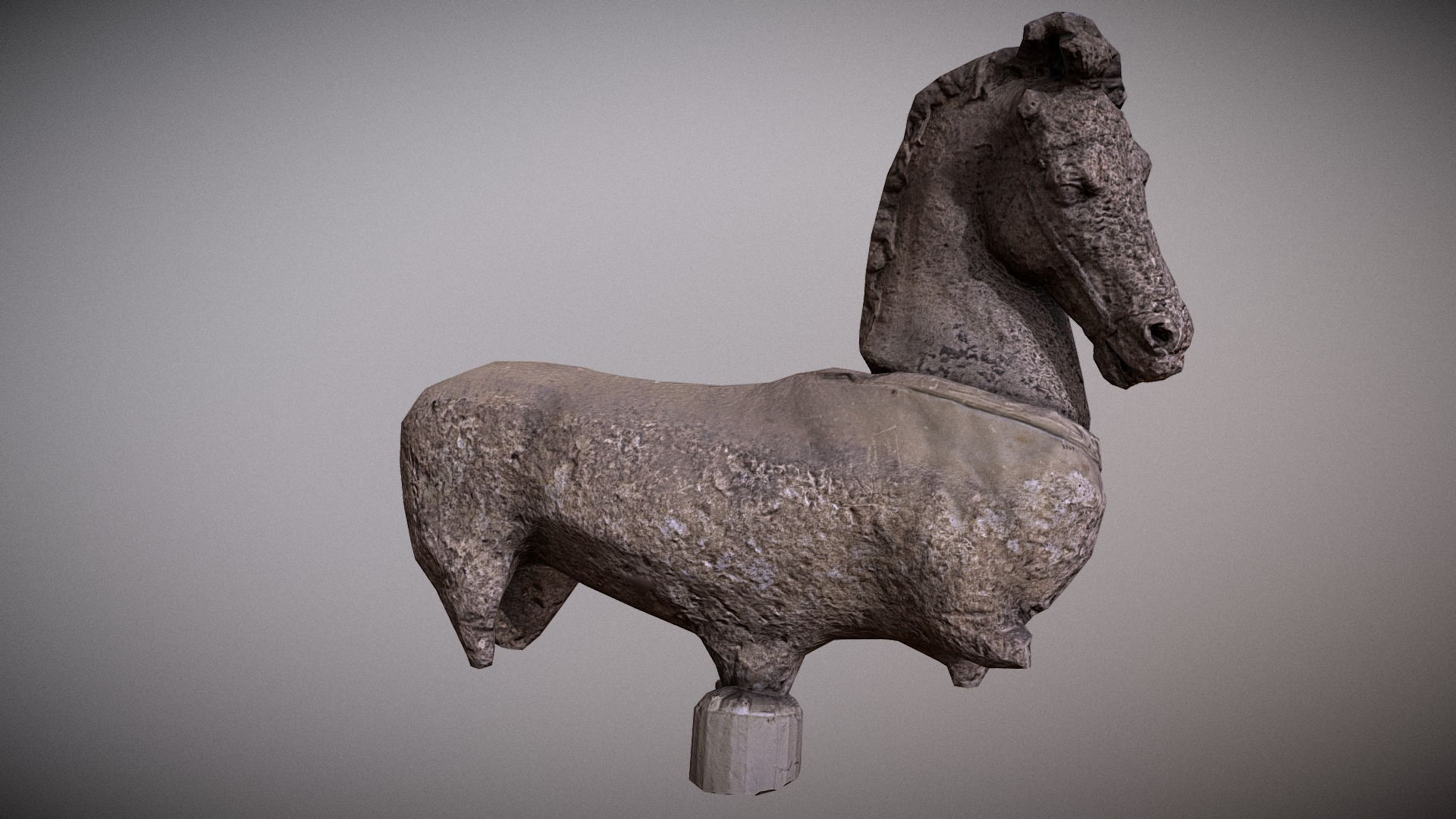 3D model remains of Greek horse sculpture - This is a 3D model of the remains of Greek horse sculpture. The 3D model is about a statue of a horse.