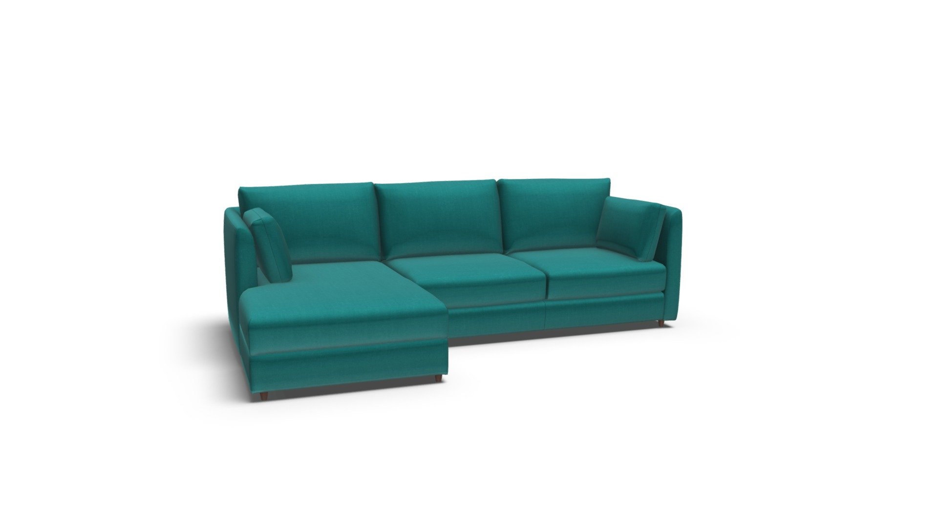 Milner LHF Corner Storage, Teal Velvet