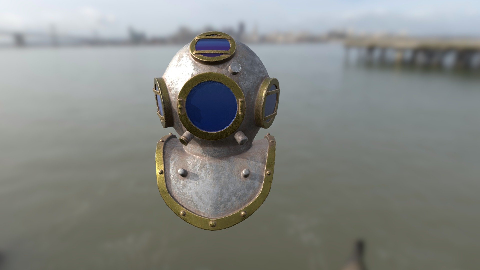 Vintage Diving Helmet 3D model by jasmerai [f748908] Sketchfab