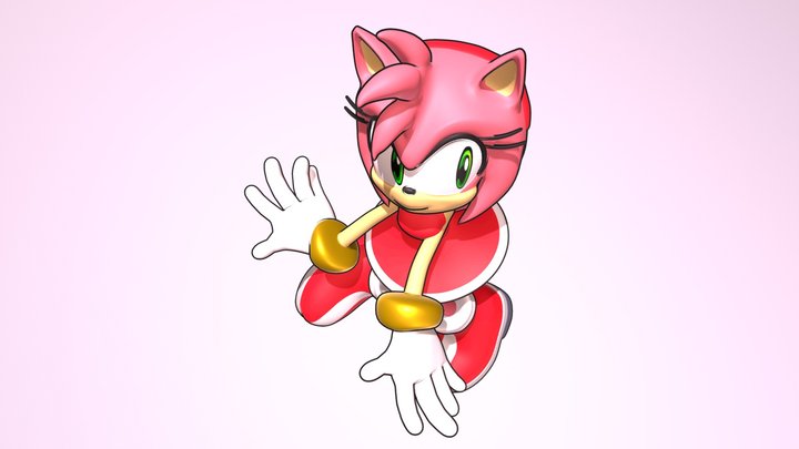 Amy Rose Pose 3D Model