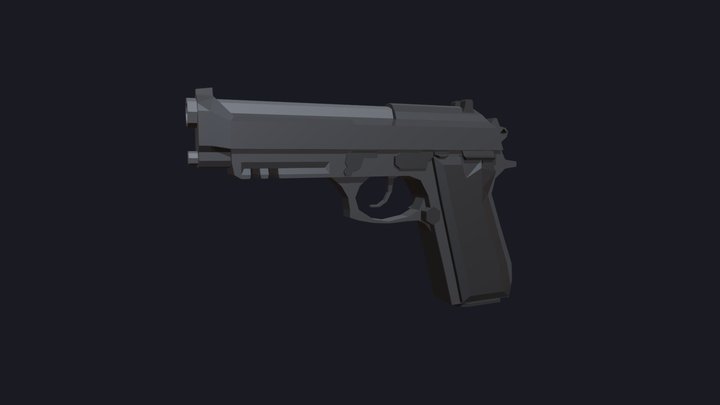 LowPoly Taurus PT92 3D Model