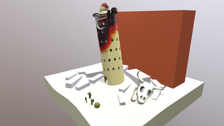 (Gray Box) Nesting Tower - Part 4 - Skull 3D Model