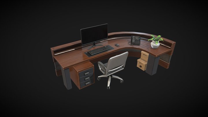 Receptionist Desk 3D Model