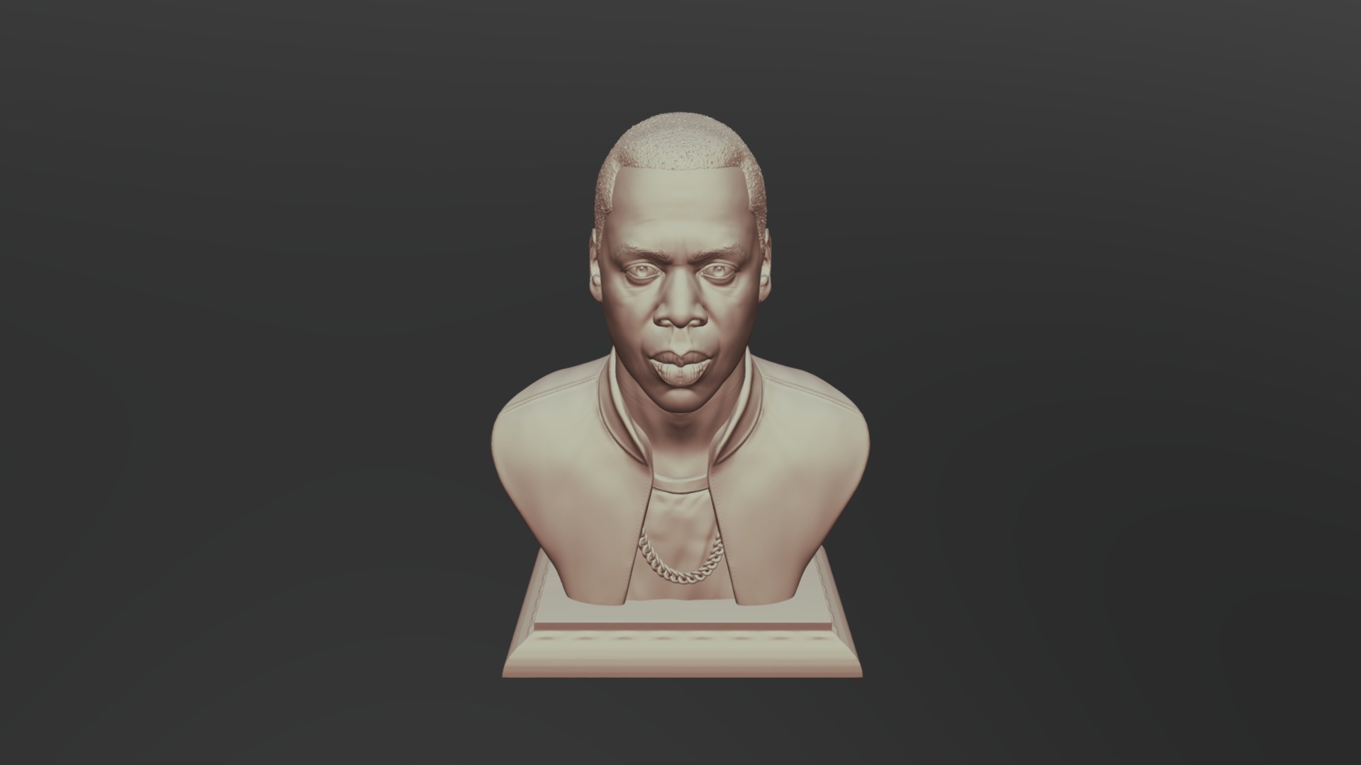 3D model Jay Z Portrait sculpture ready to 3D print - This is a 3D model of the Jay Z Portrait sculpture ready to 3D print. The 3D model is about a statue of a person.