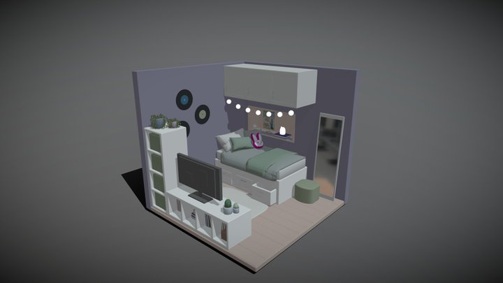 Rum med interiör 3D Model